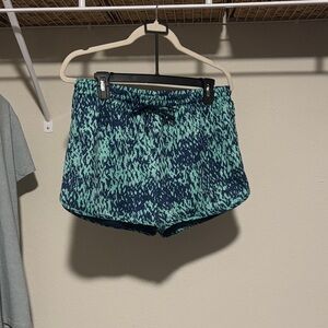 Stylish Blue and Green Women's Shorts
